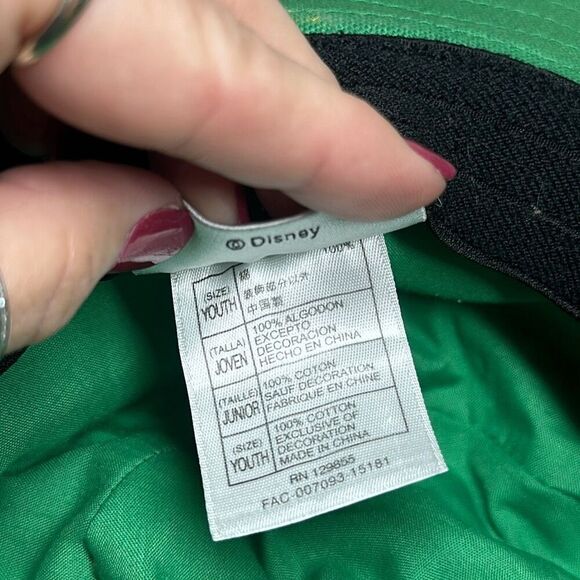 Disney Animal Kingdom Green Safari Hat Shark Teeth Youth Size Mickey Mouse - Picture 9 of 9